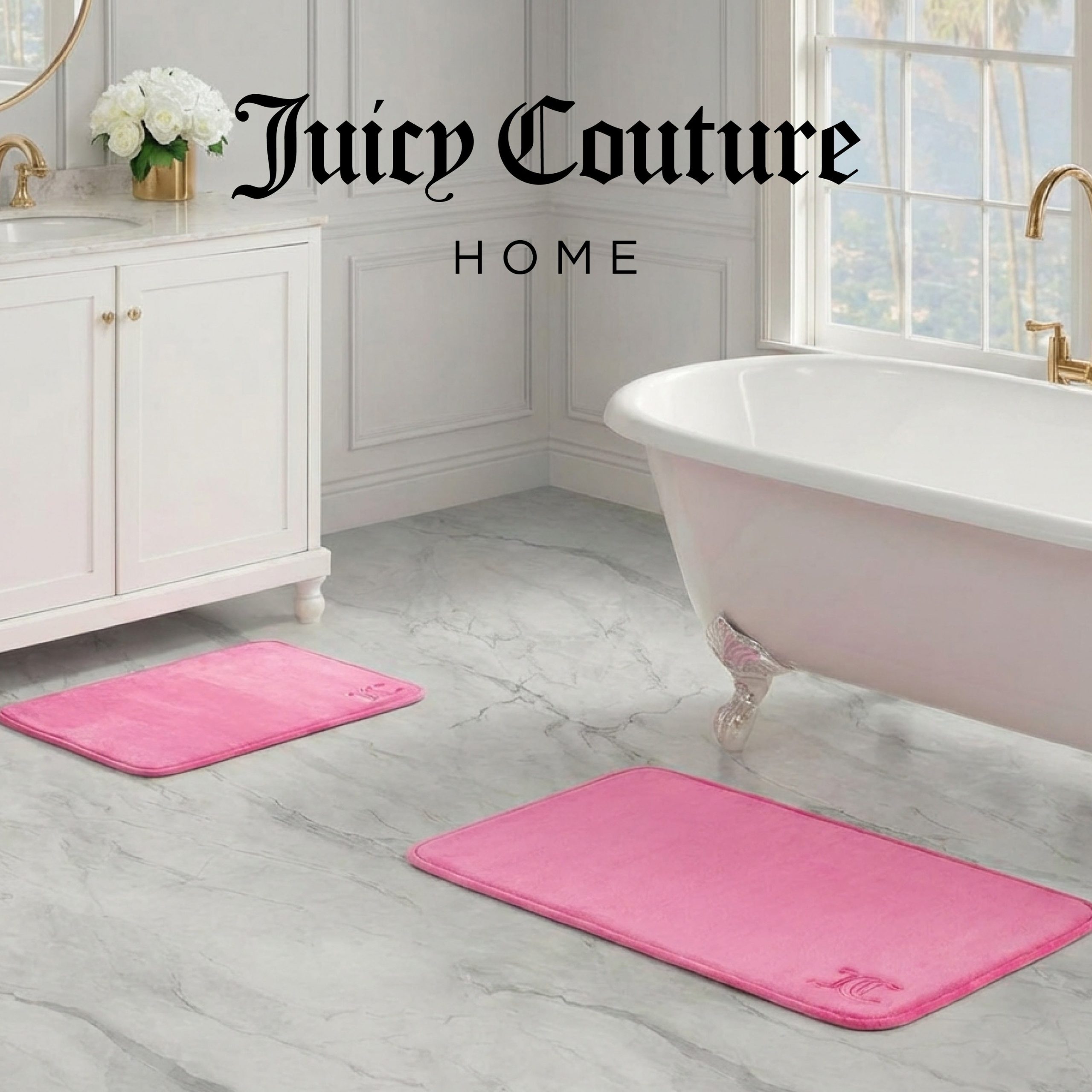 Quilted Memory Foam Bath Mat 2-Piece Set - Image 4