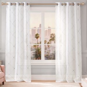 Scallop Diamond Sheer Window Curtain
