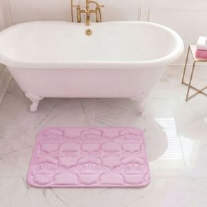 Quilted Memory Foam Bath Mat. 17 x 24