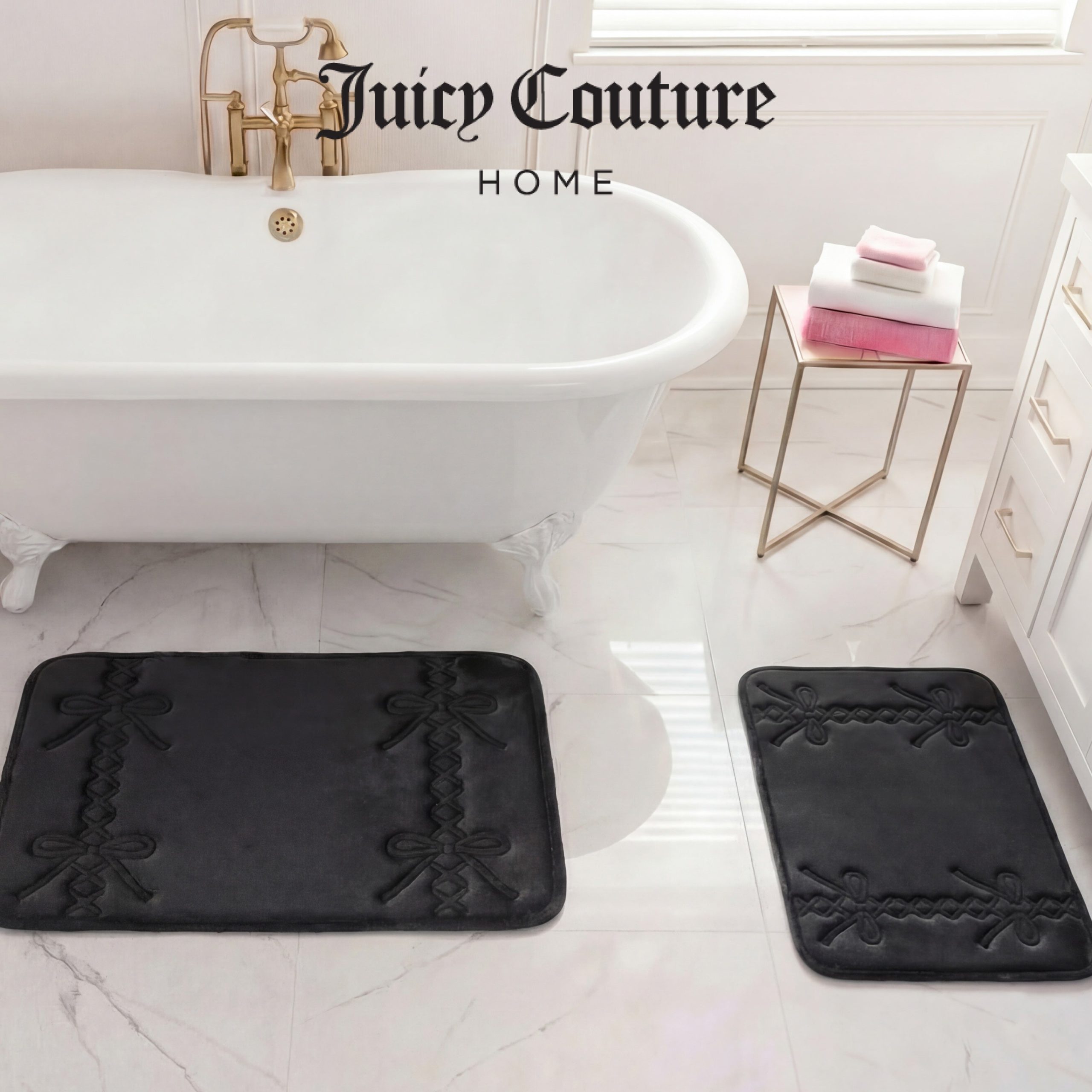 Quilted Memory Foam Bath Mat 2-Piece Set - Image 3