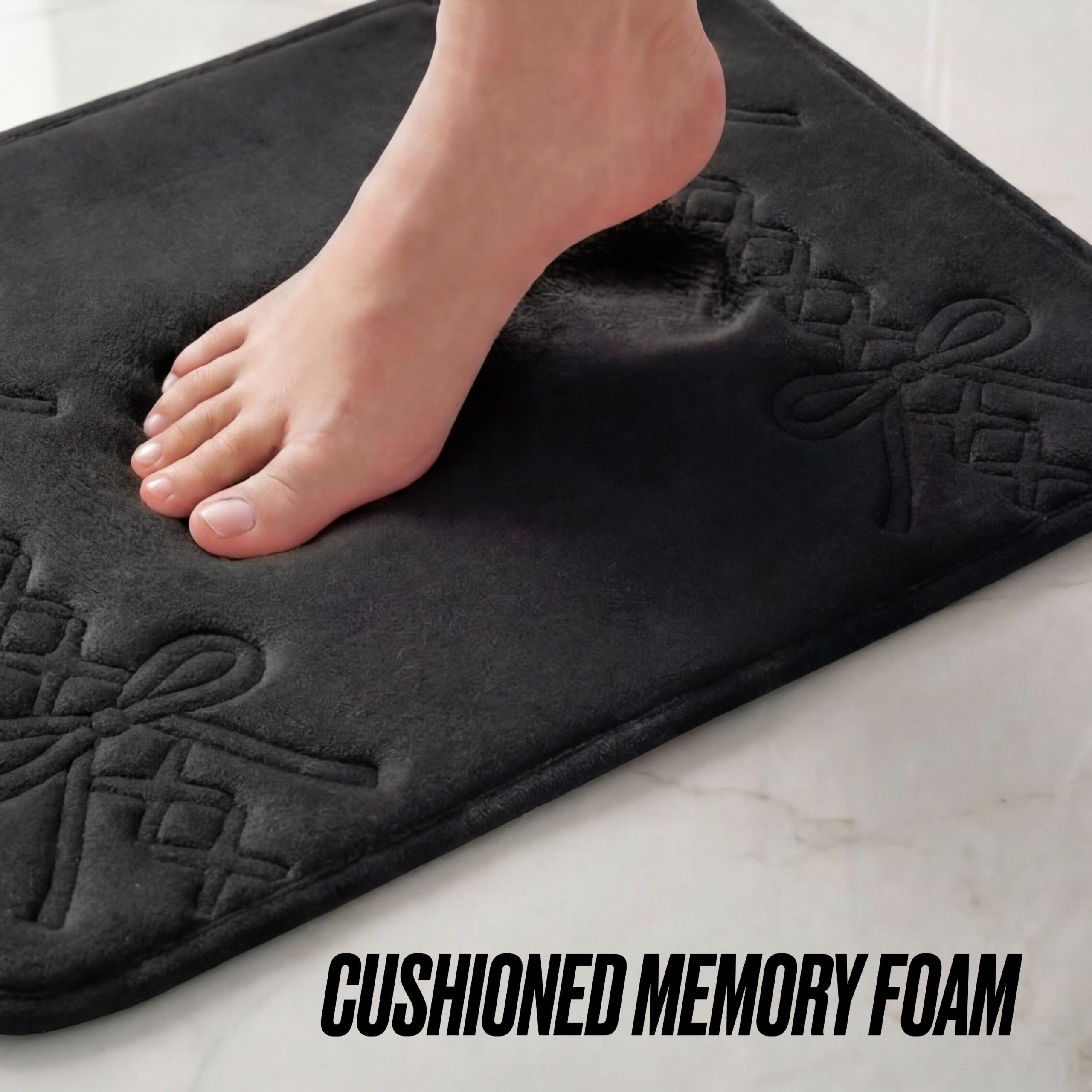 Quilted Memory Foam Bath Mat 2-Piece Set - Image 7