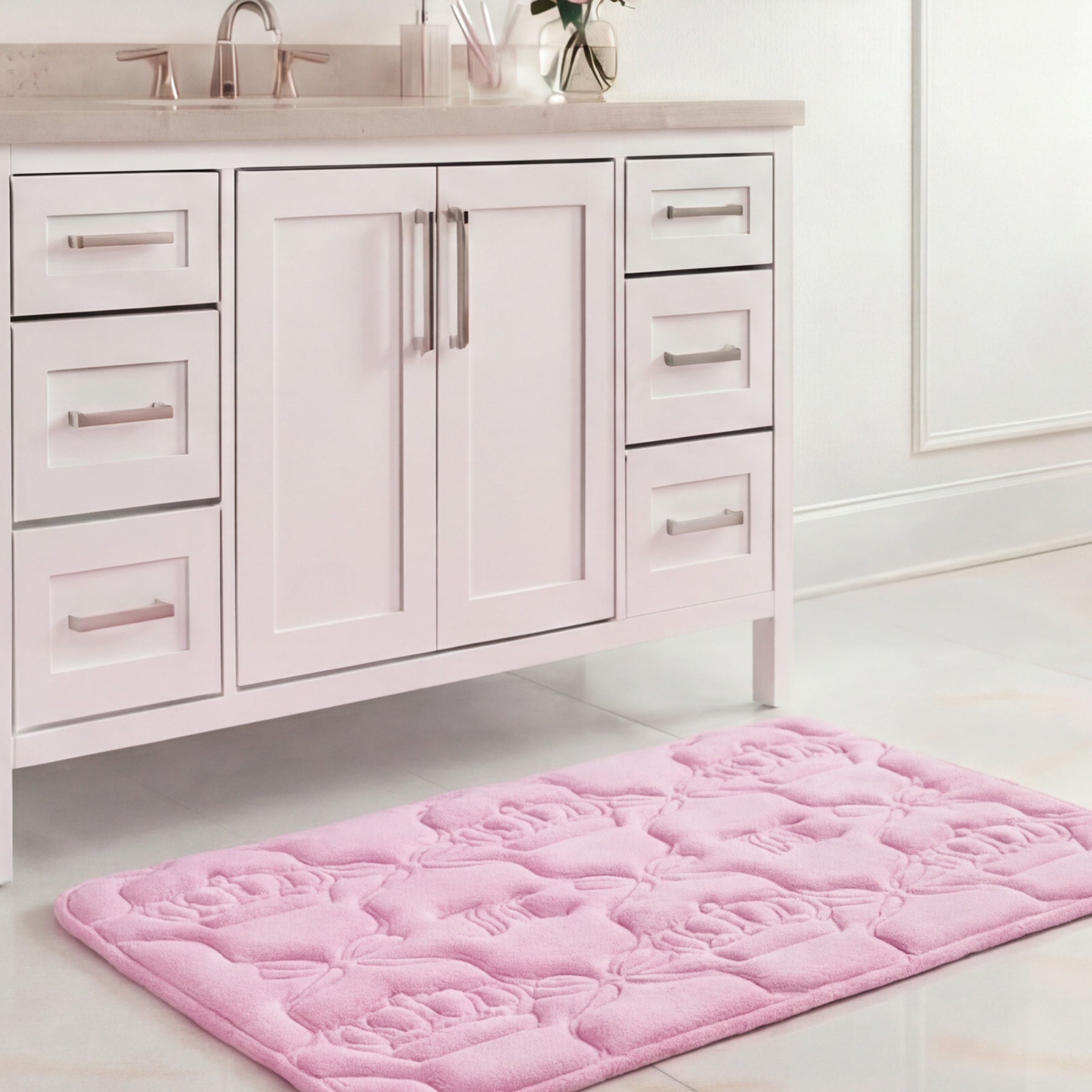 Quilted Memory Foam Bath Mat. 20 x 32 - Image 2