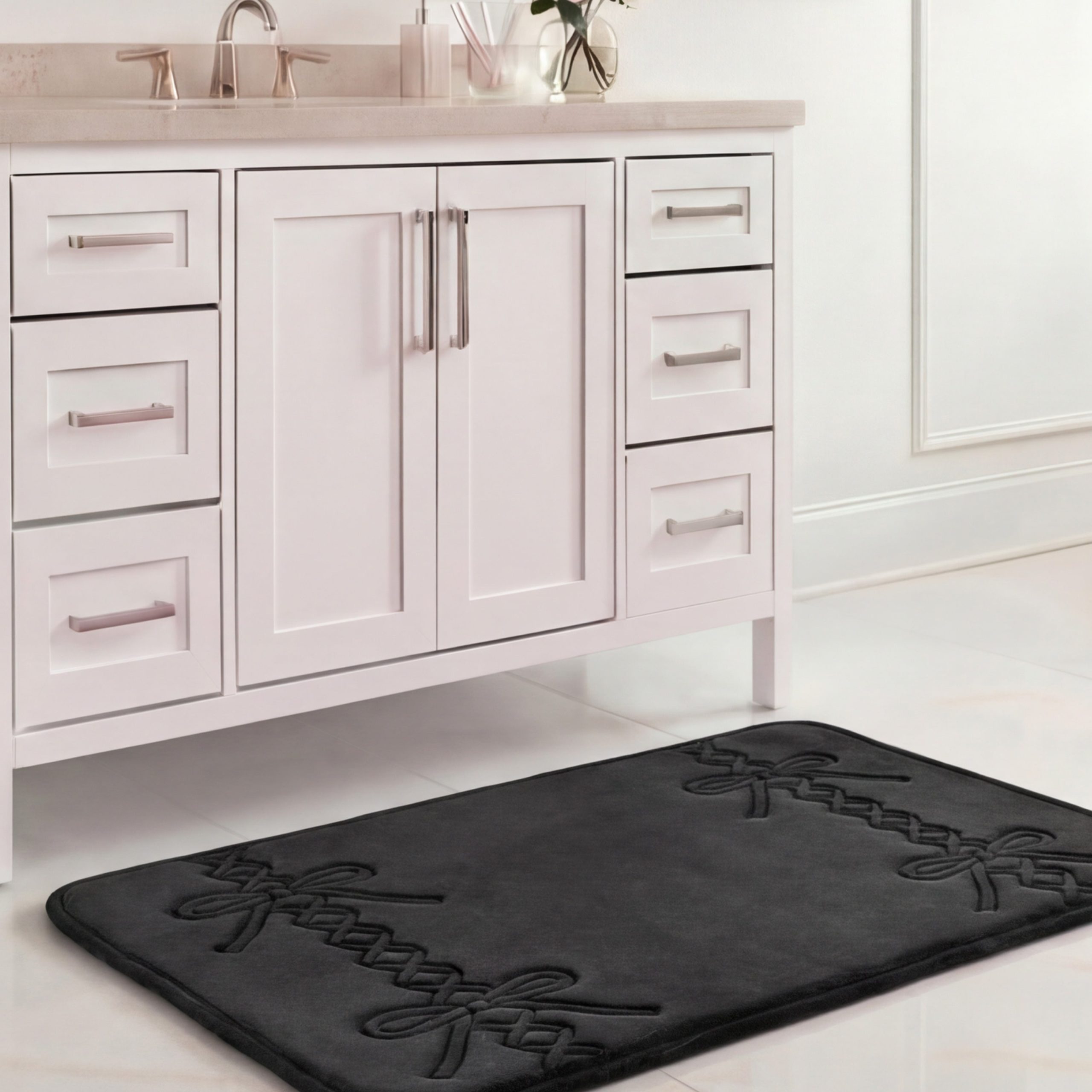 Quilted Memory Foam Bath Mat. 20 x 32 - Image 2