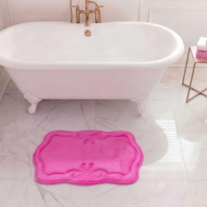 Quilted Memory Foam Bath Mat. 17 x 24