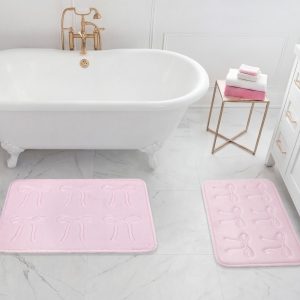 Quilted Memory Foam Bath Mat 2-Piece Set