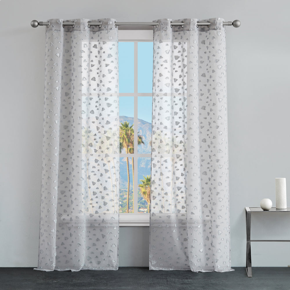 Ethel Embellished Sheer Curtains - Image 2