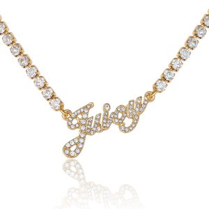 Script Logo Chain Necklace