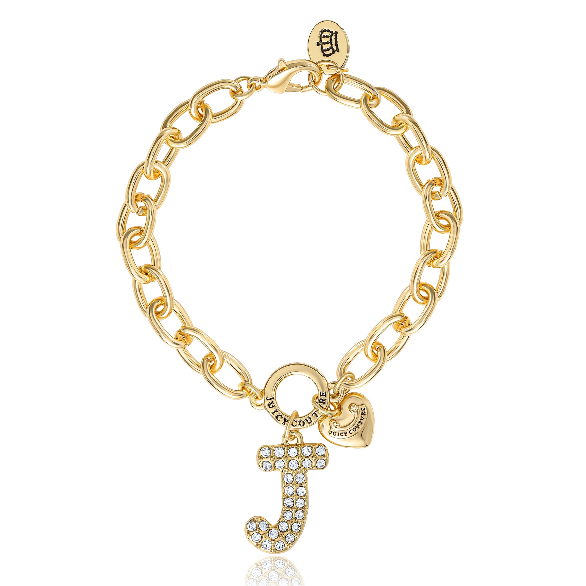 Pav?? Initial Charm Bracelet. Letter J