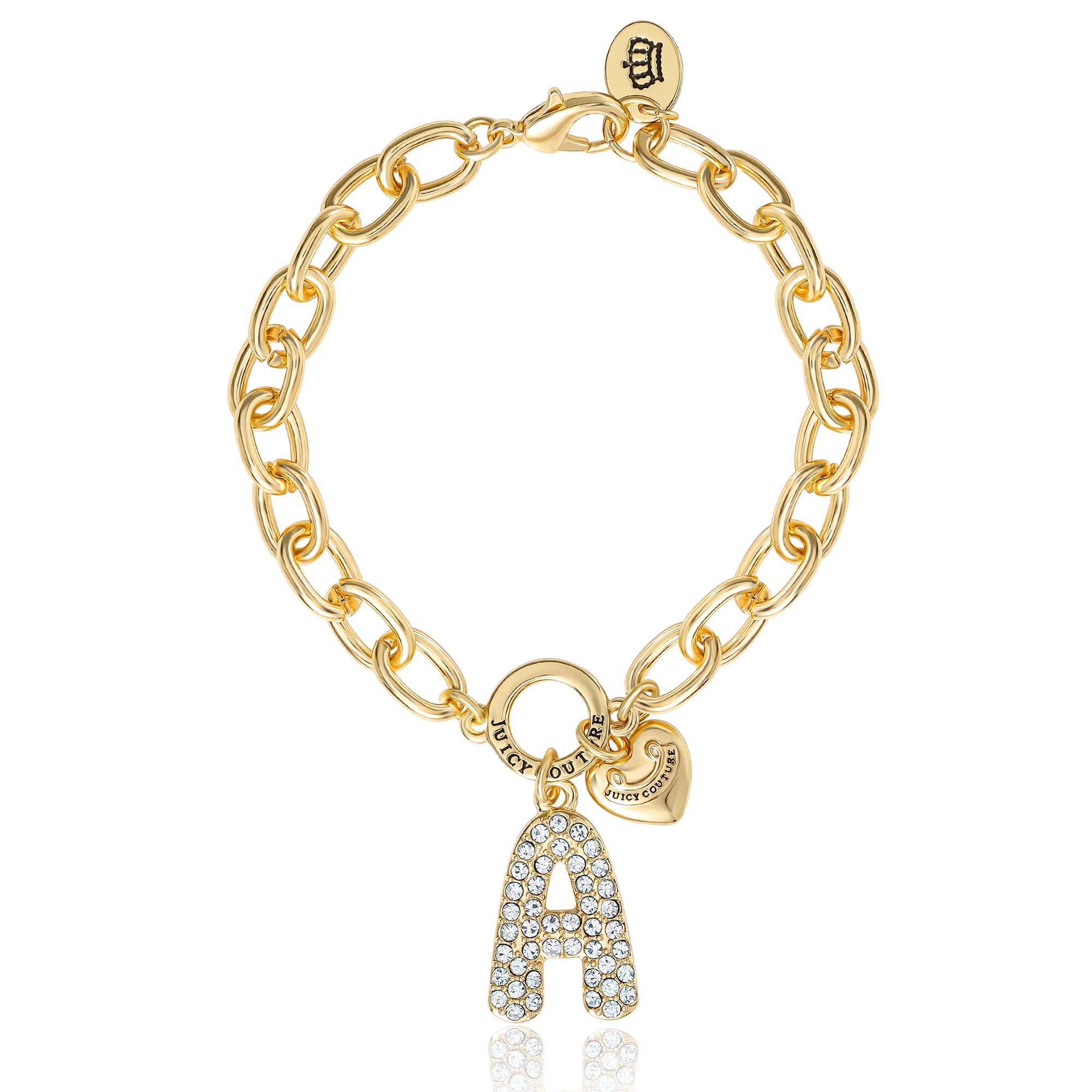 Pav?? Initial Charm Bracelet. Letter A